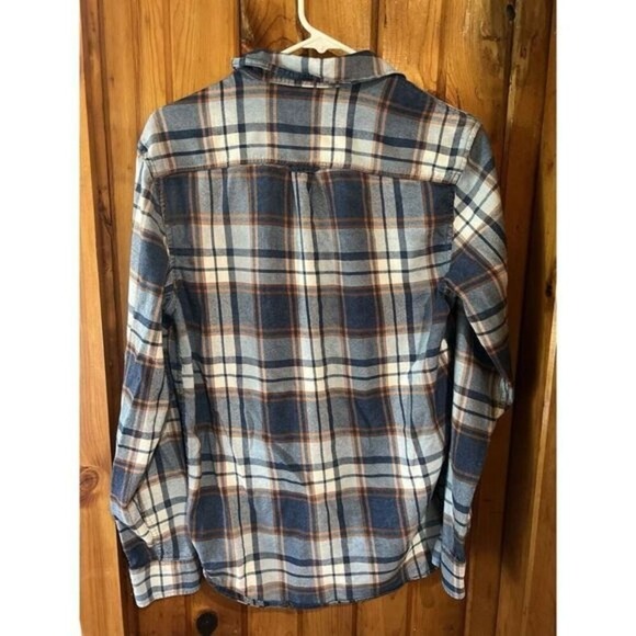 Lucky Casual Plaid Flannel Button-Down Shirt with Dual Front Pockets Size M - Picture 2 of 6